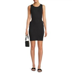 NWT Vero Moda Side Cut Out Mini Dress Sleeveless Womens Black Size Medium